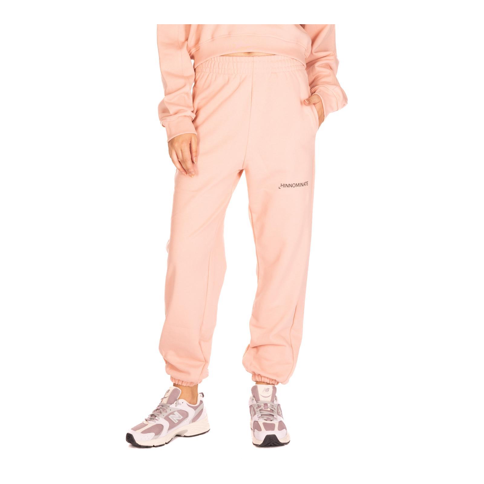 PANTALONE IN FELPA CON STAMPA old-rose