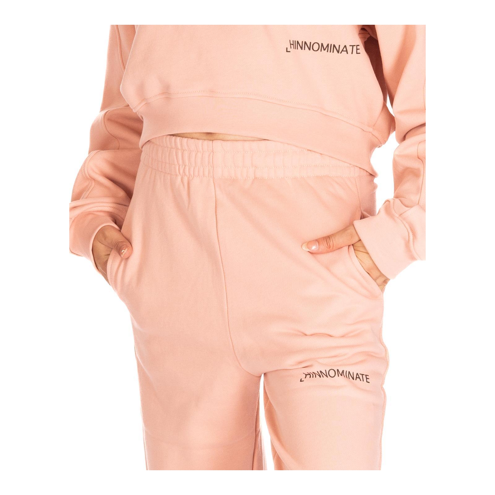 PANTALONE IN FELPA CON STAMPA old-rose