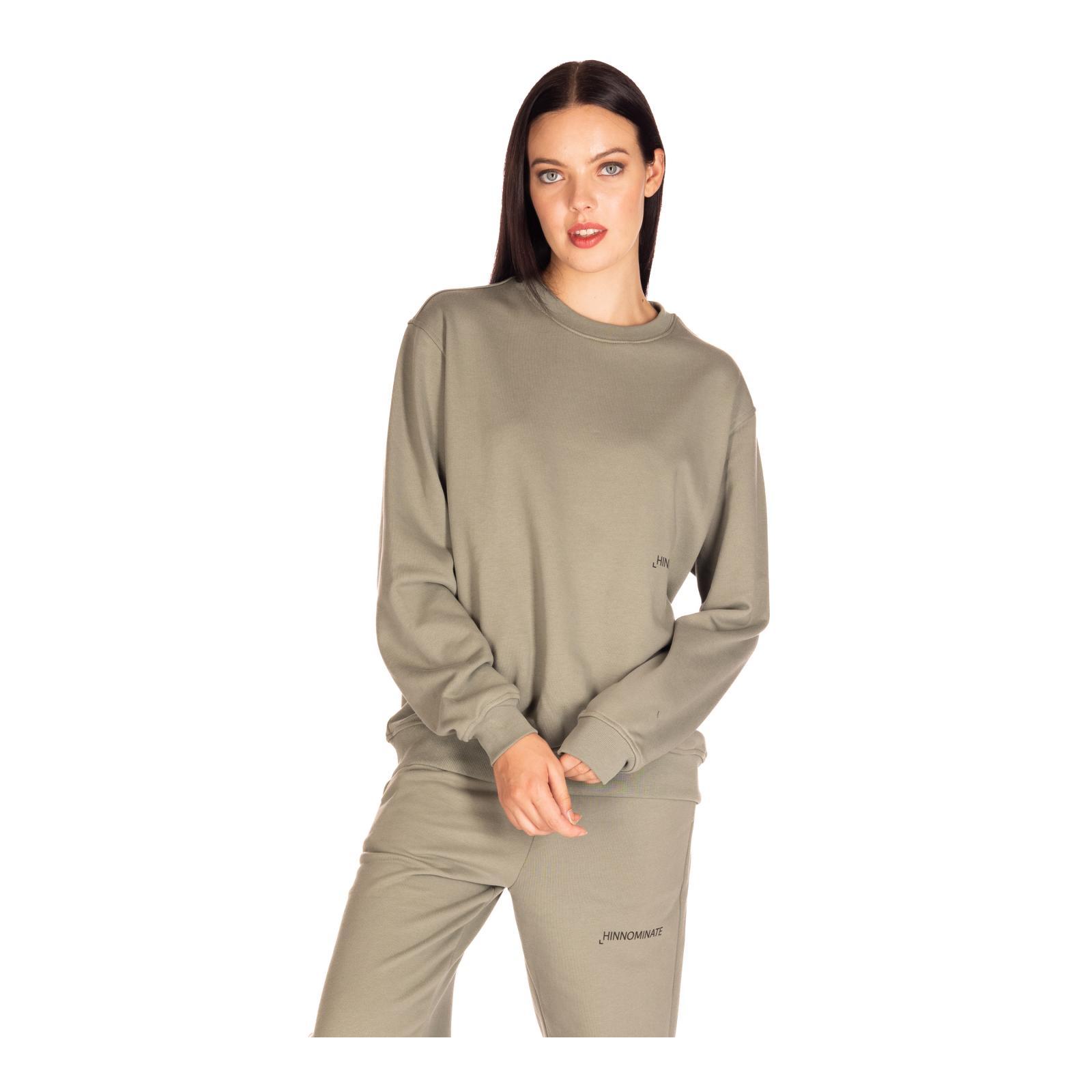 FELPA PARICOLLO CON STAMPA salvia