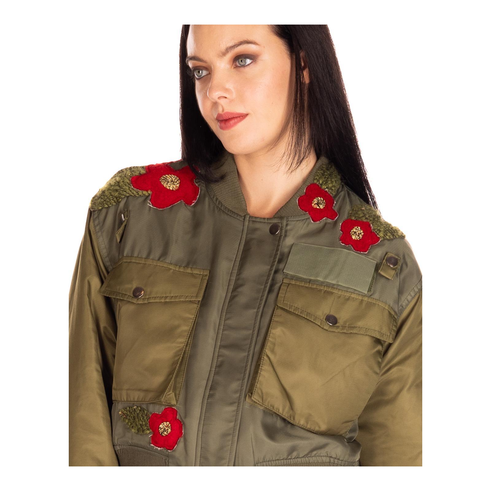 BOMBER CROPPED RICAMO unico