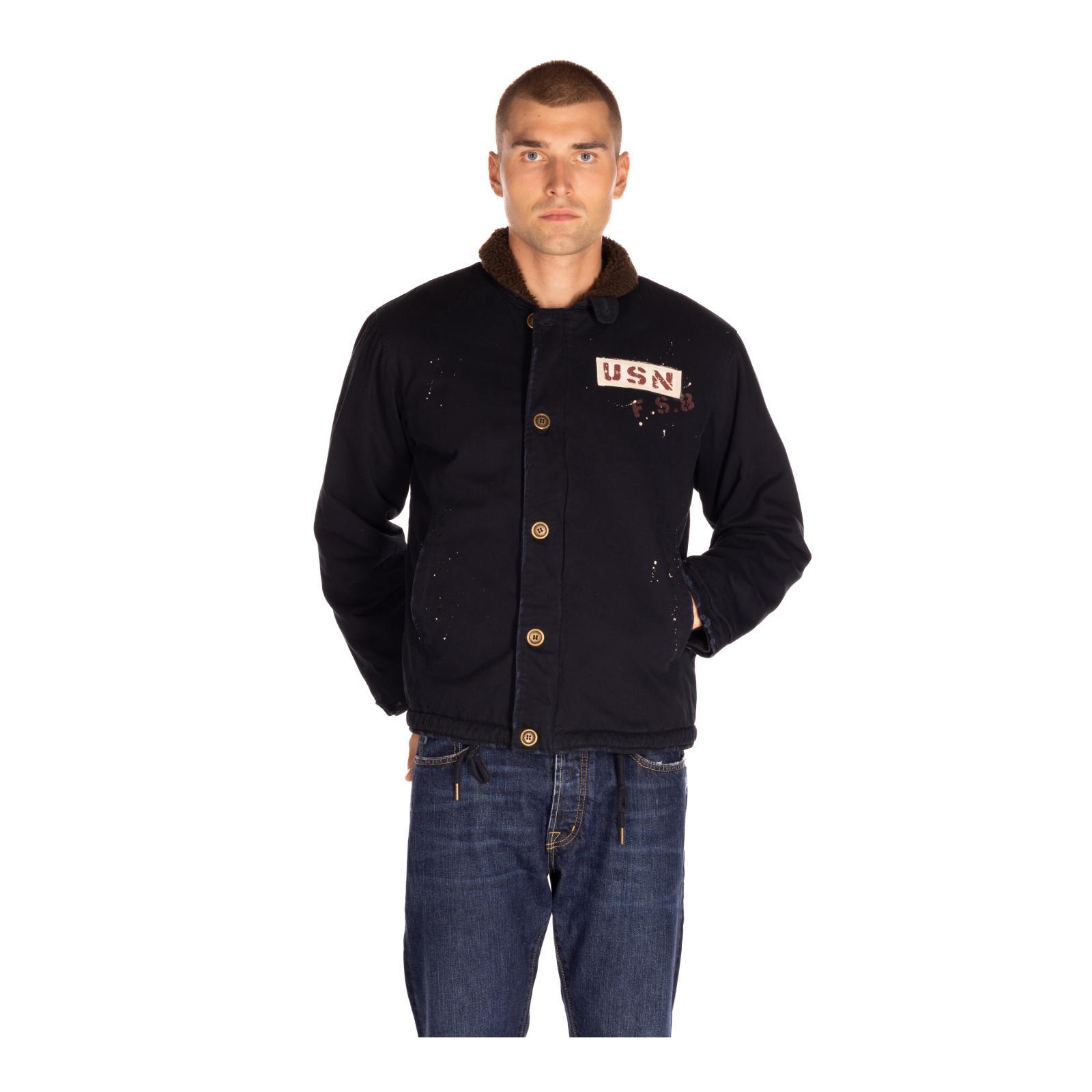 GIACCONE CANVAS STAMPA blu-gunnery