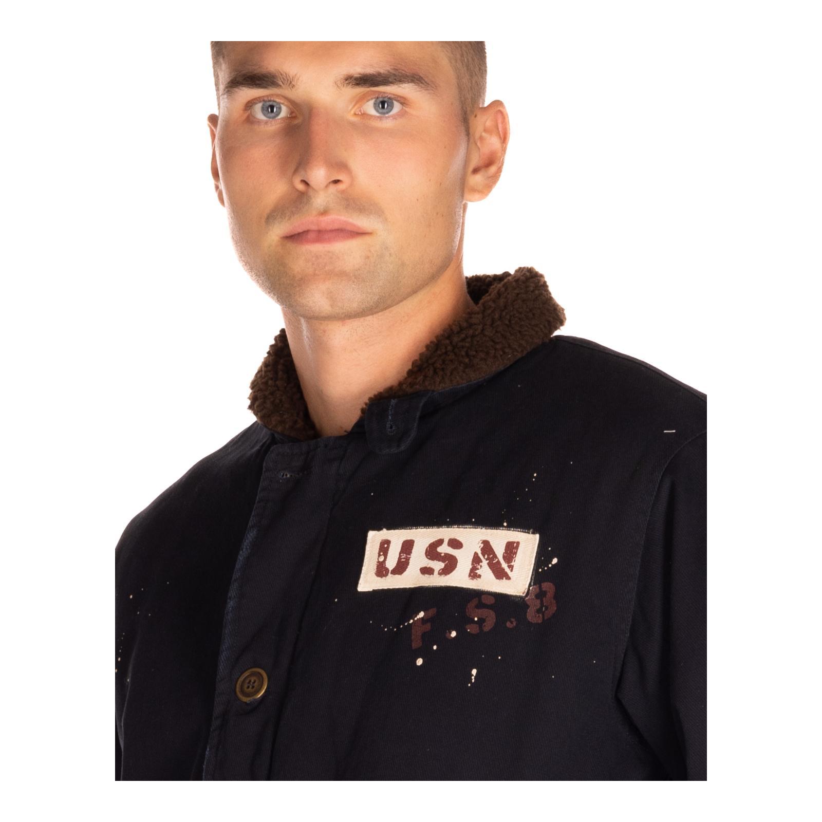 GIACCONE CANVAS STAMPA blu-gunnery