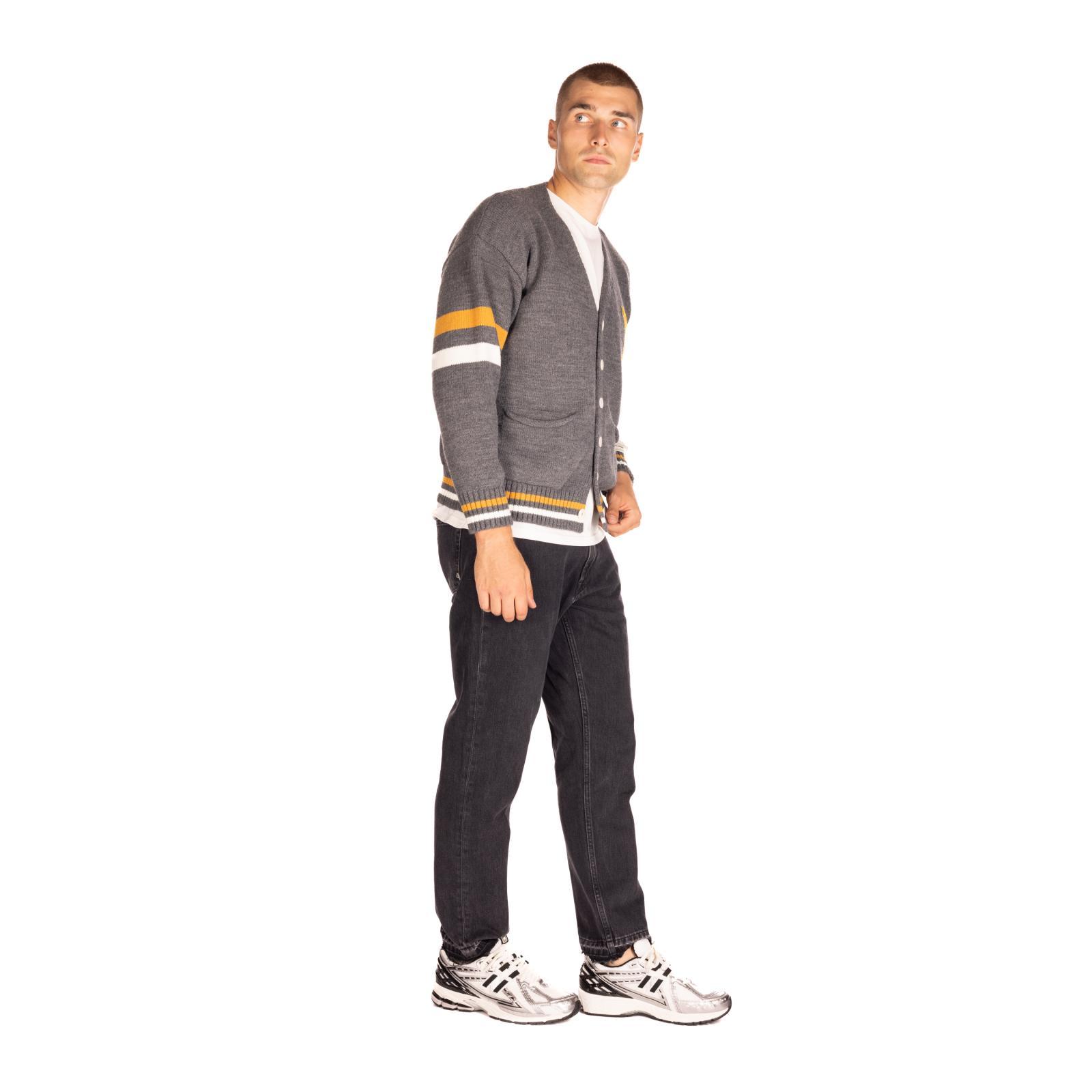 MAGLIA CARDIGAN PATCH piombo