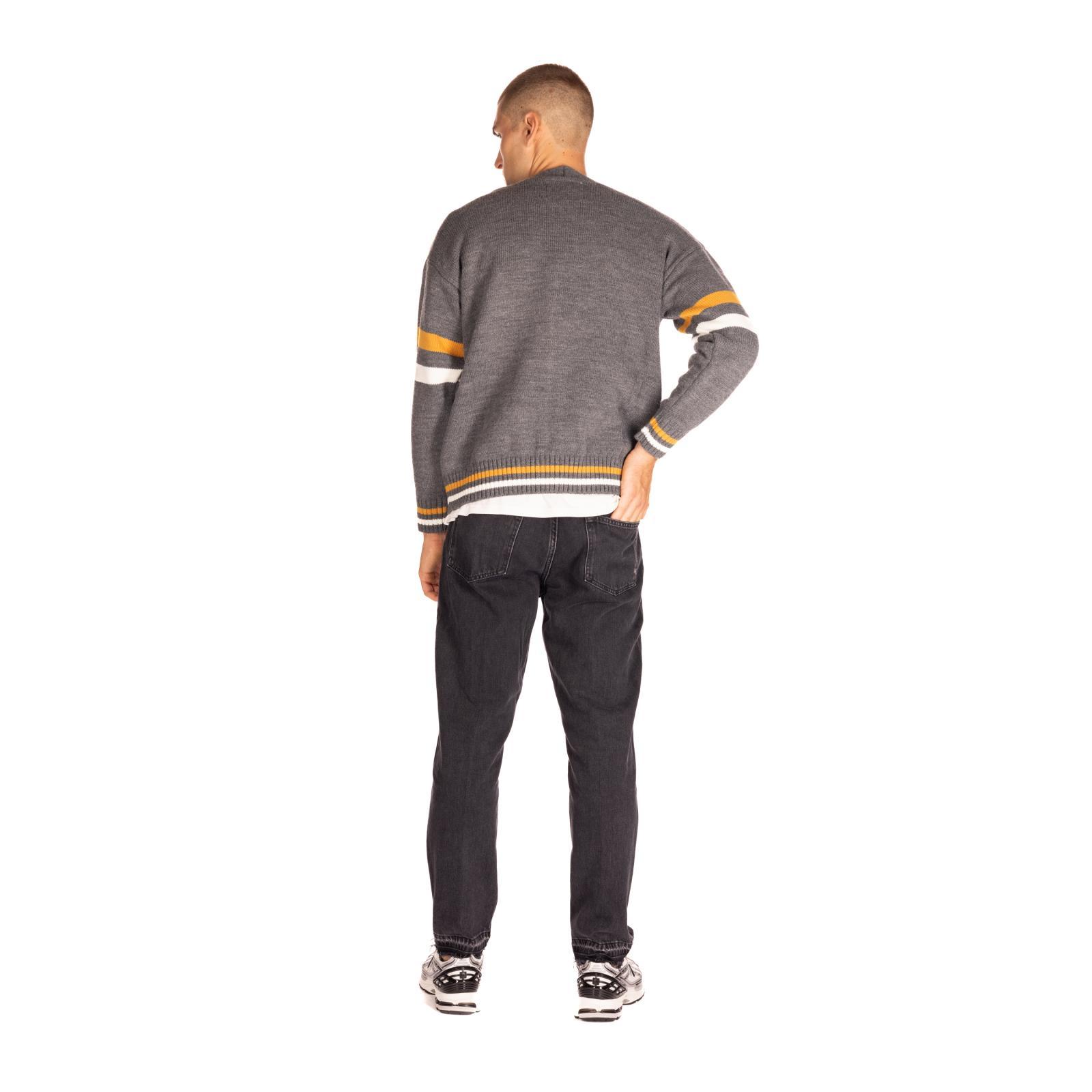 MAGLIA CARDIGAN PATCH piombo