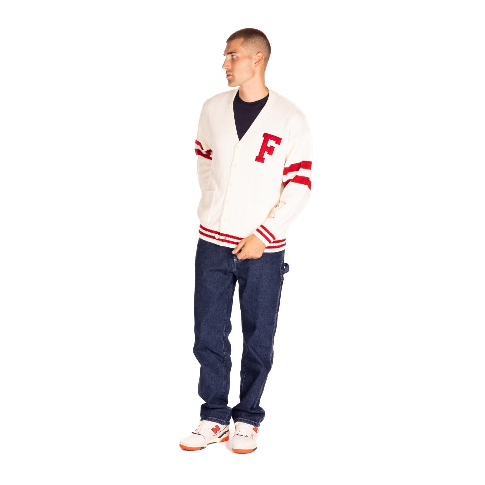 MAGLIA CARDIGAN PATCH panna