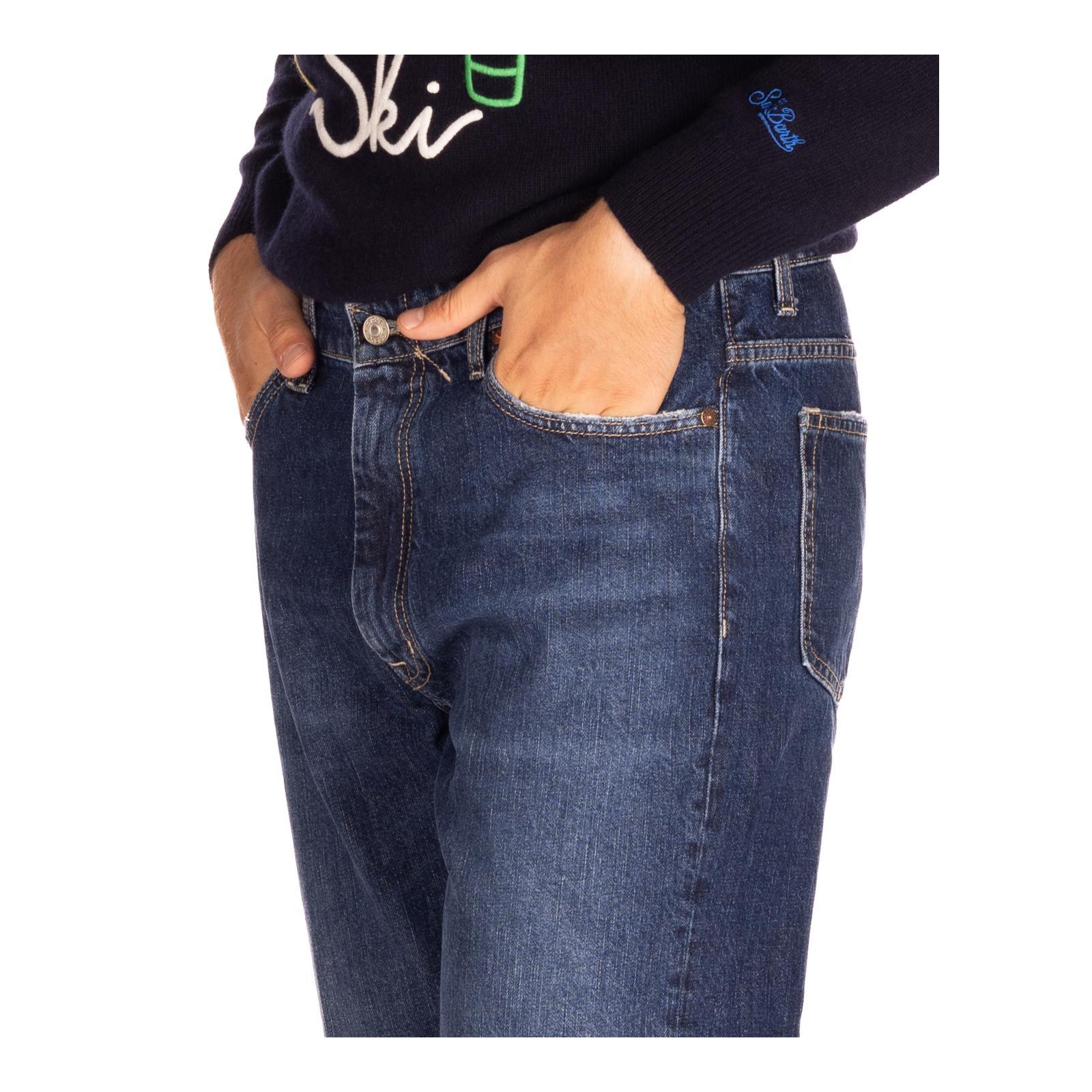 LUCKY CARROT ANKLE STONE WASH BRUSHED navy-blue