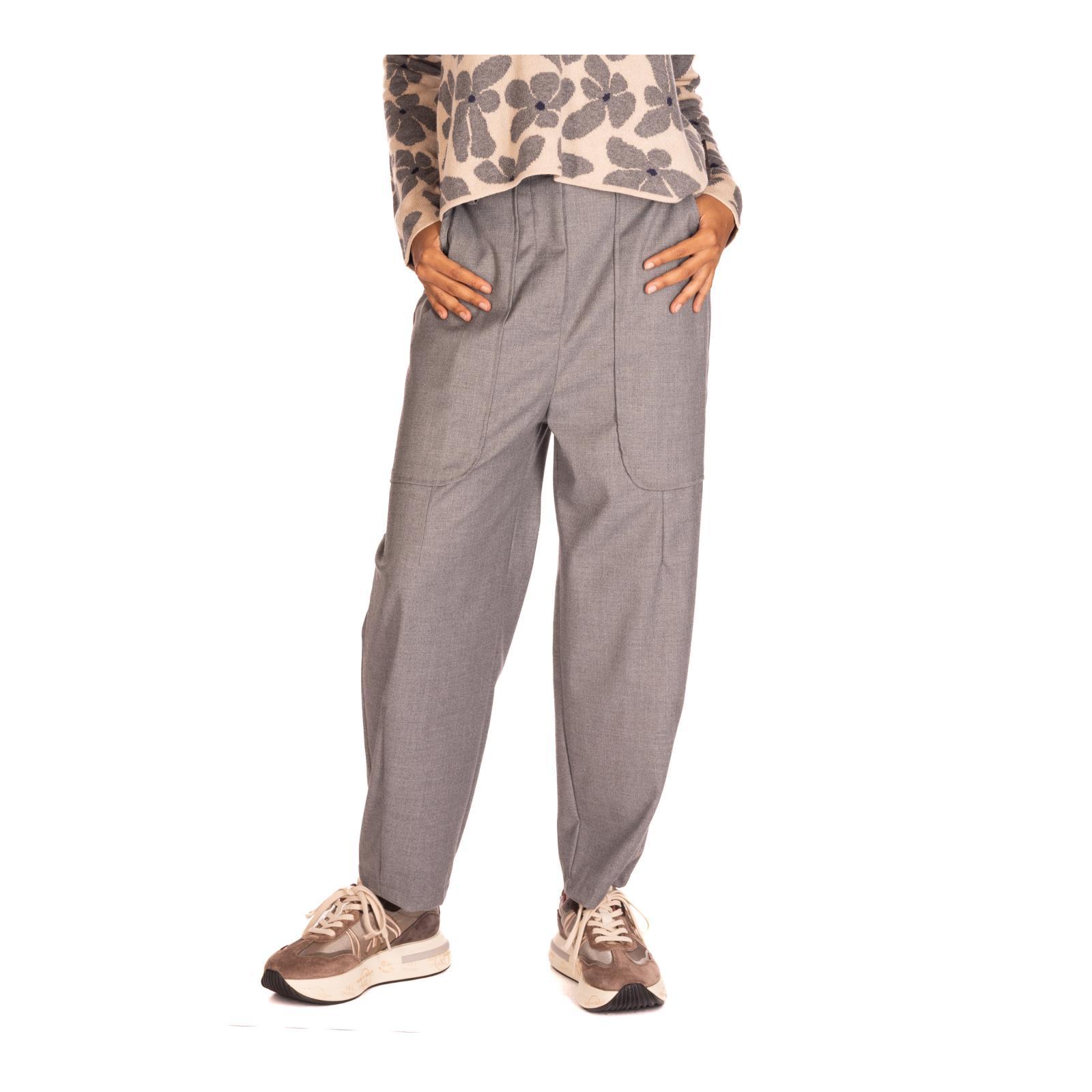 PANTALONI grigio-melange-medio