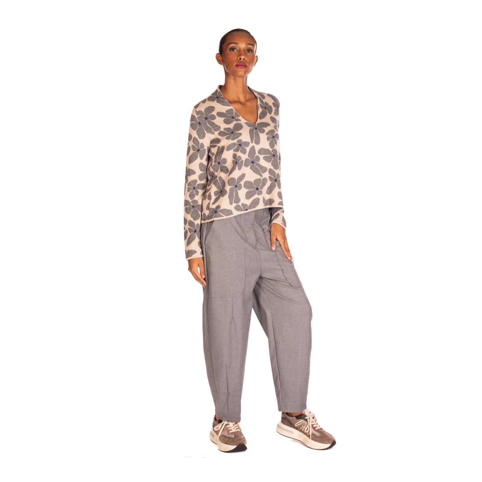 PANTALONI grigio-melange-medio