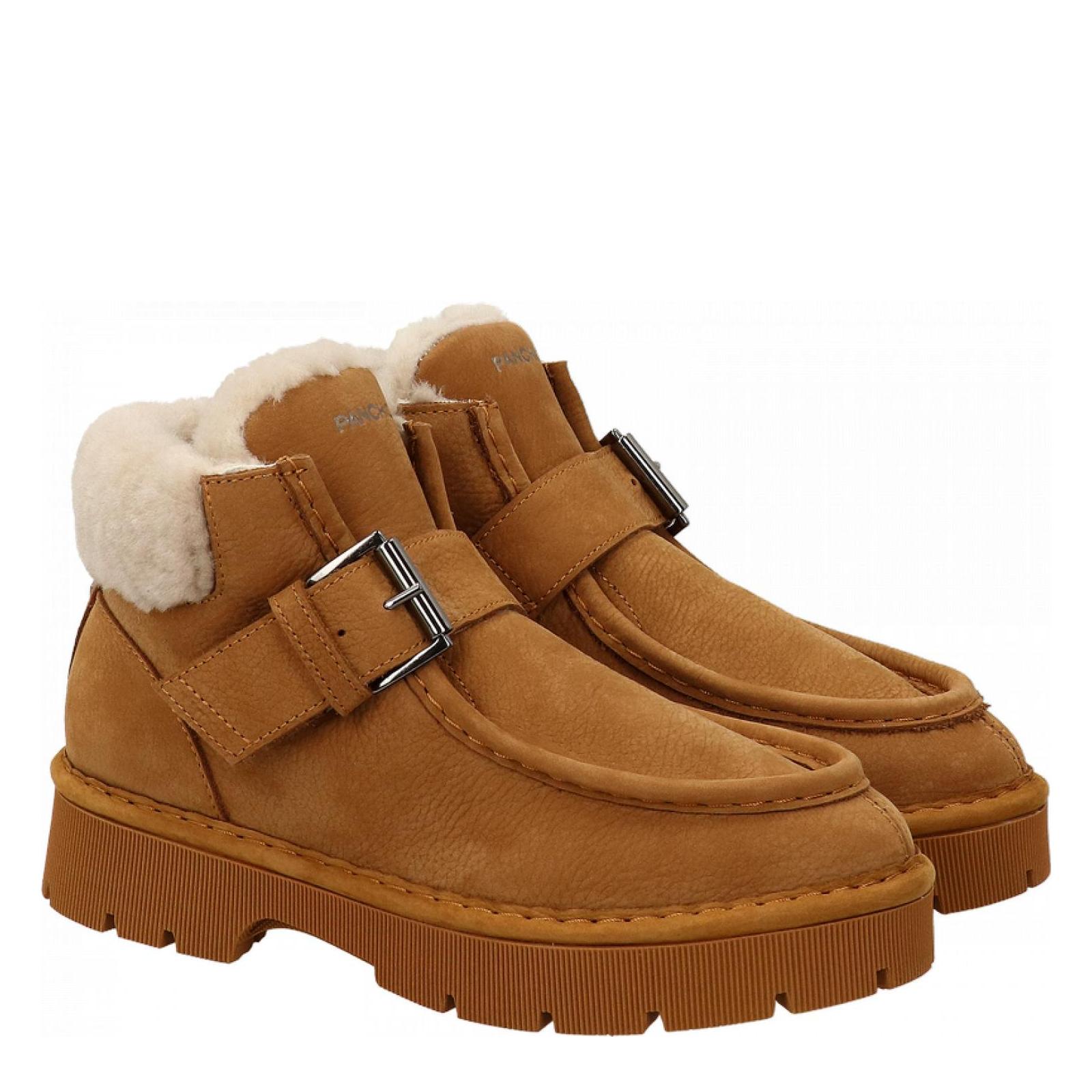 P99 ANKLE STRAP BOOT curry-brown