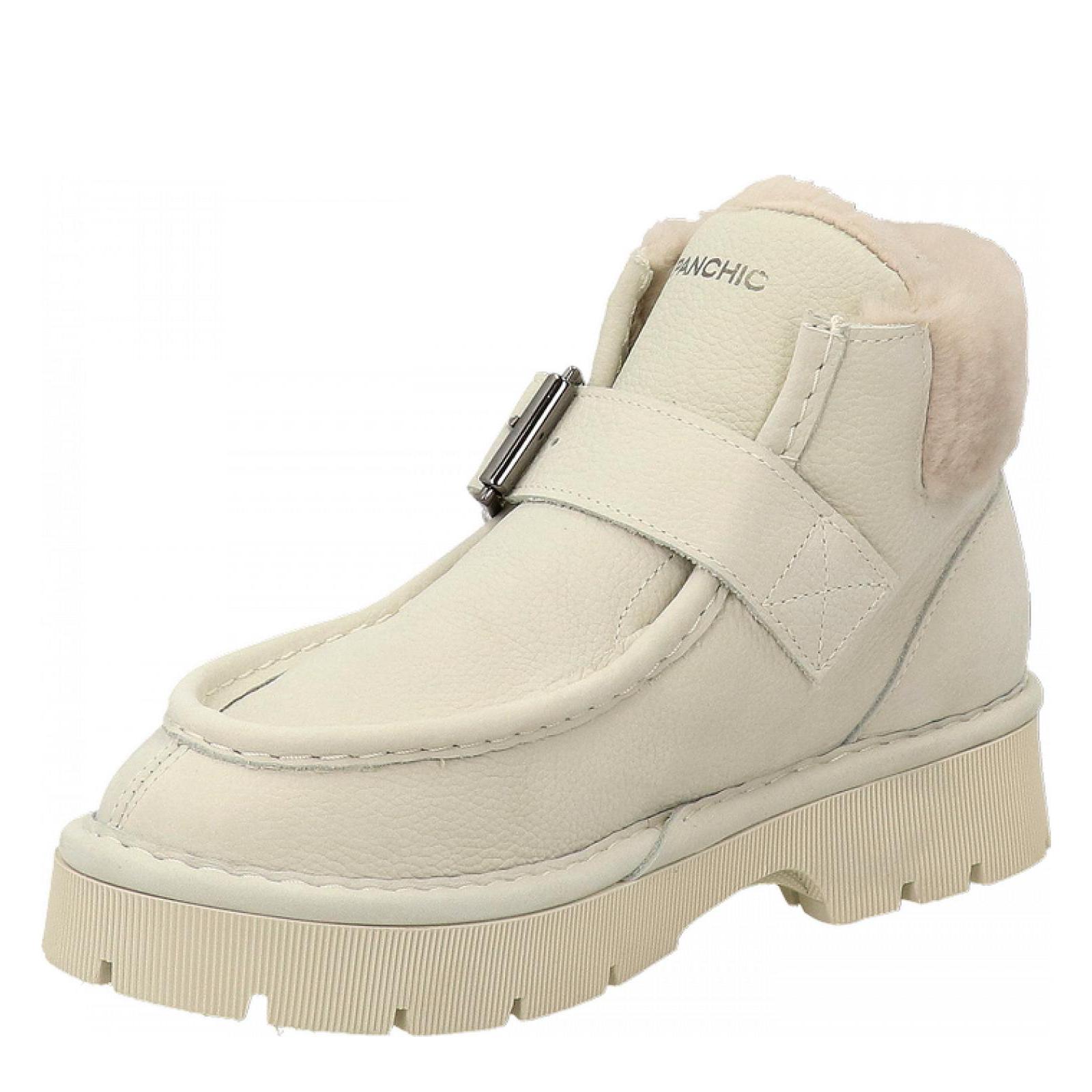 P99 ANKLE STRAP BOOT ivory
