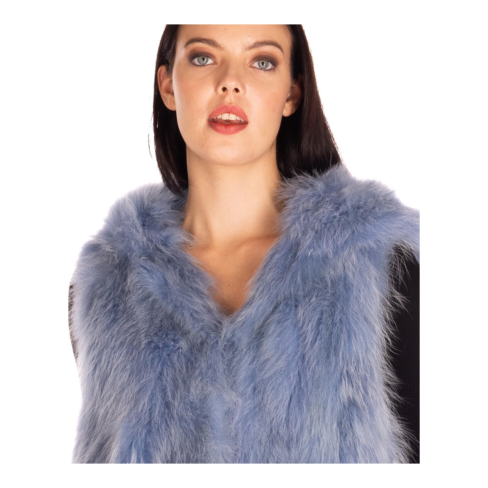 FUR VEST denim