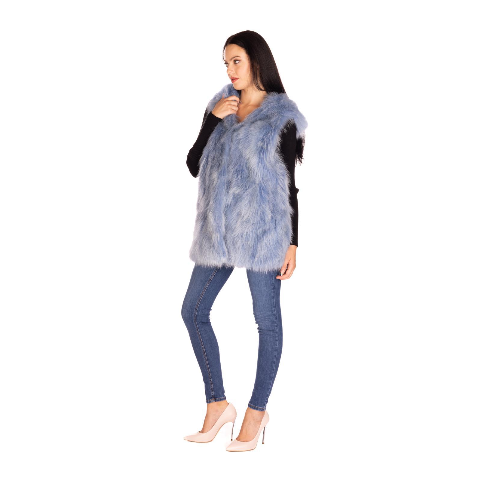 FUR VEST denim