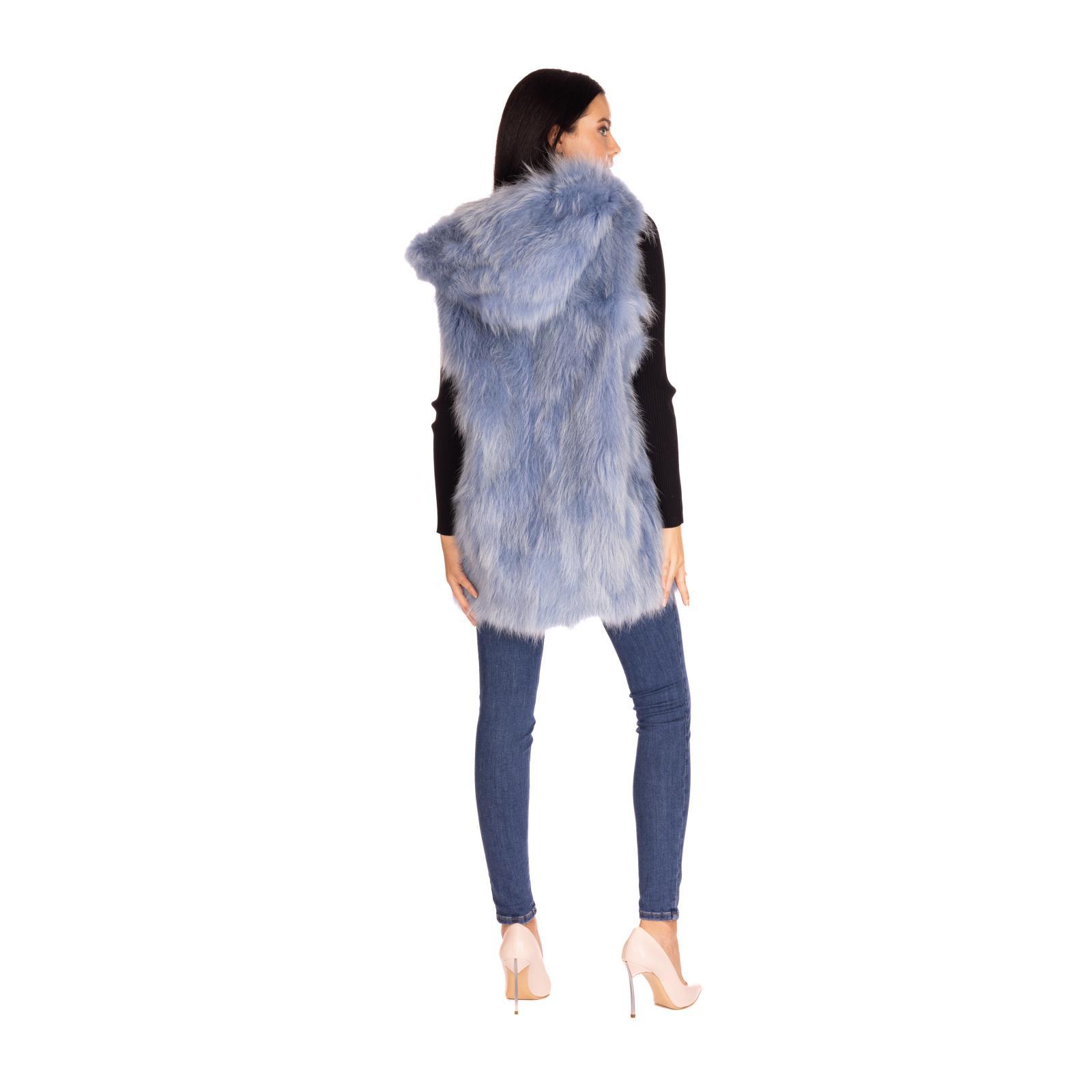 FUR VEST denim