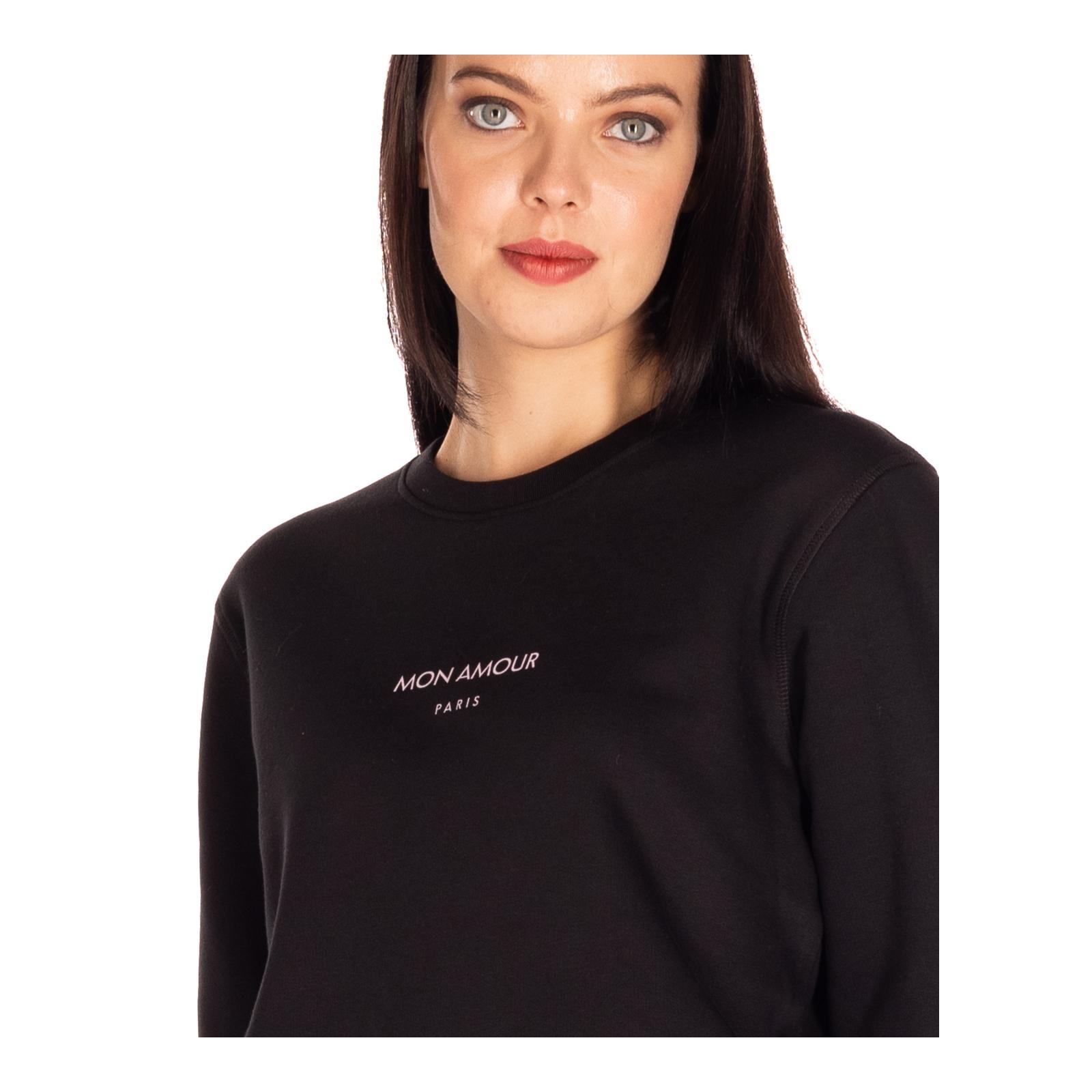 FELPA GIROCOLLO DTF AMO black-lil