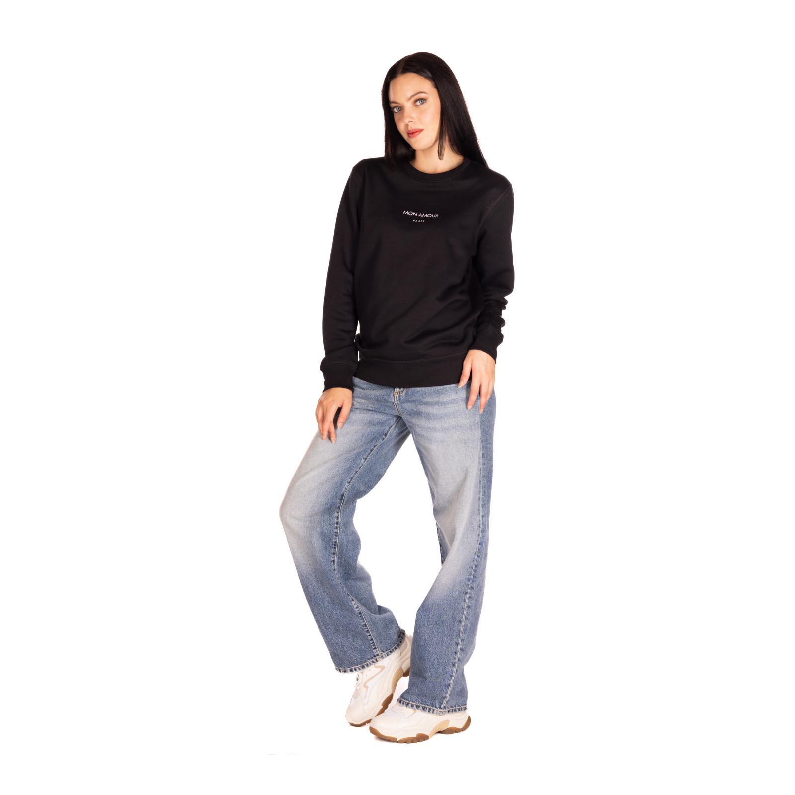 FELPA GIROCOLLO DTF AMO black-lil