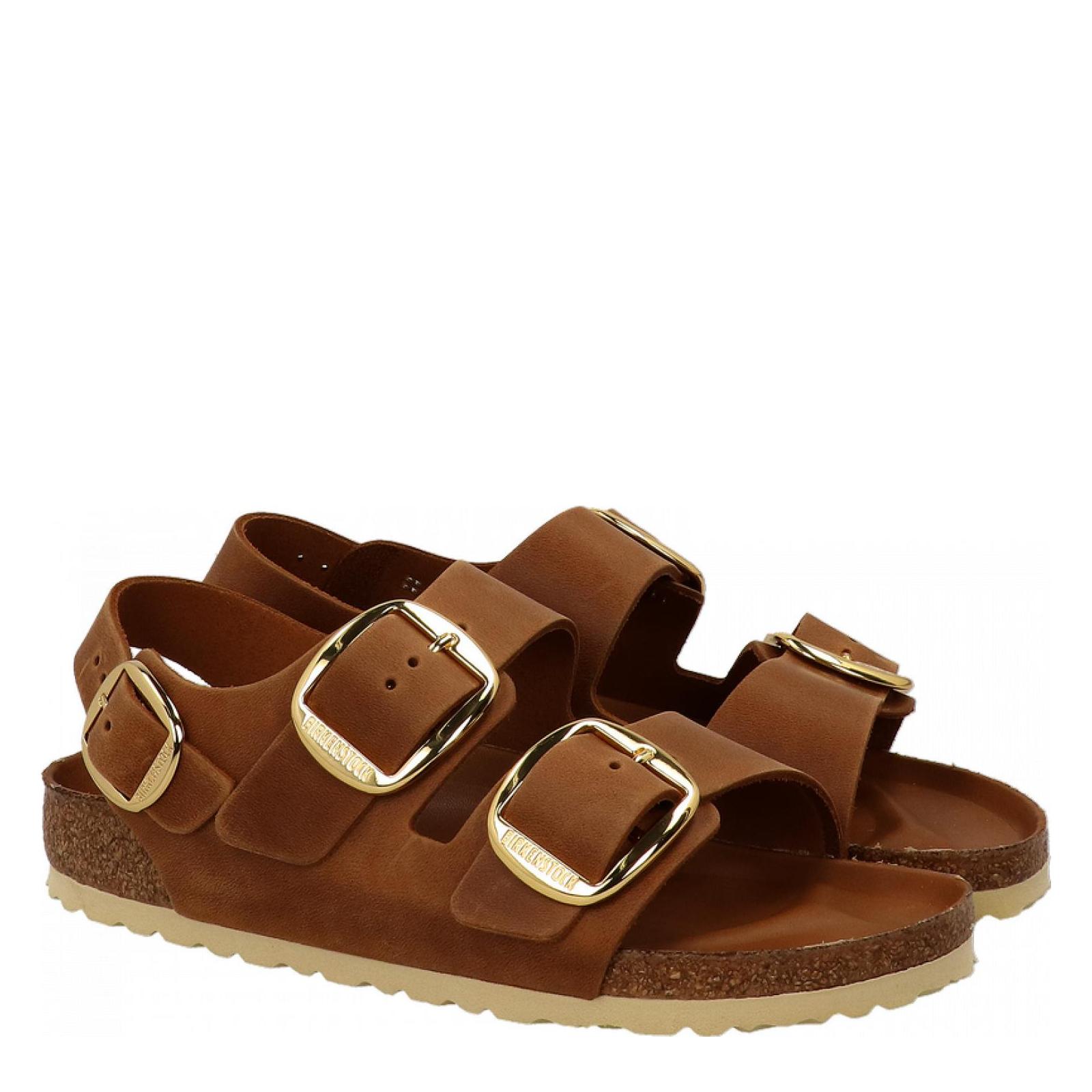 MILANO BIG BUCKLE, OILED LEATHER