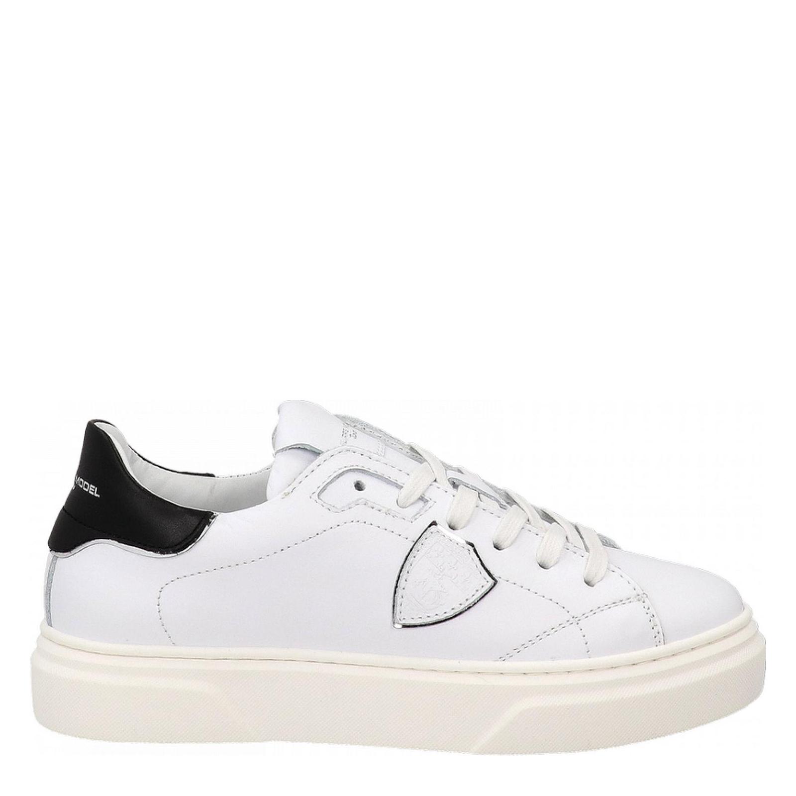 TEMPLE LEATHER white-black-silver