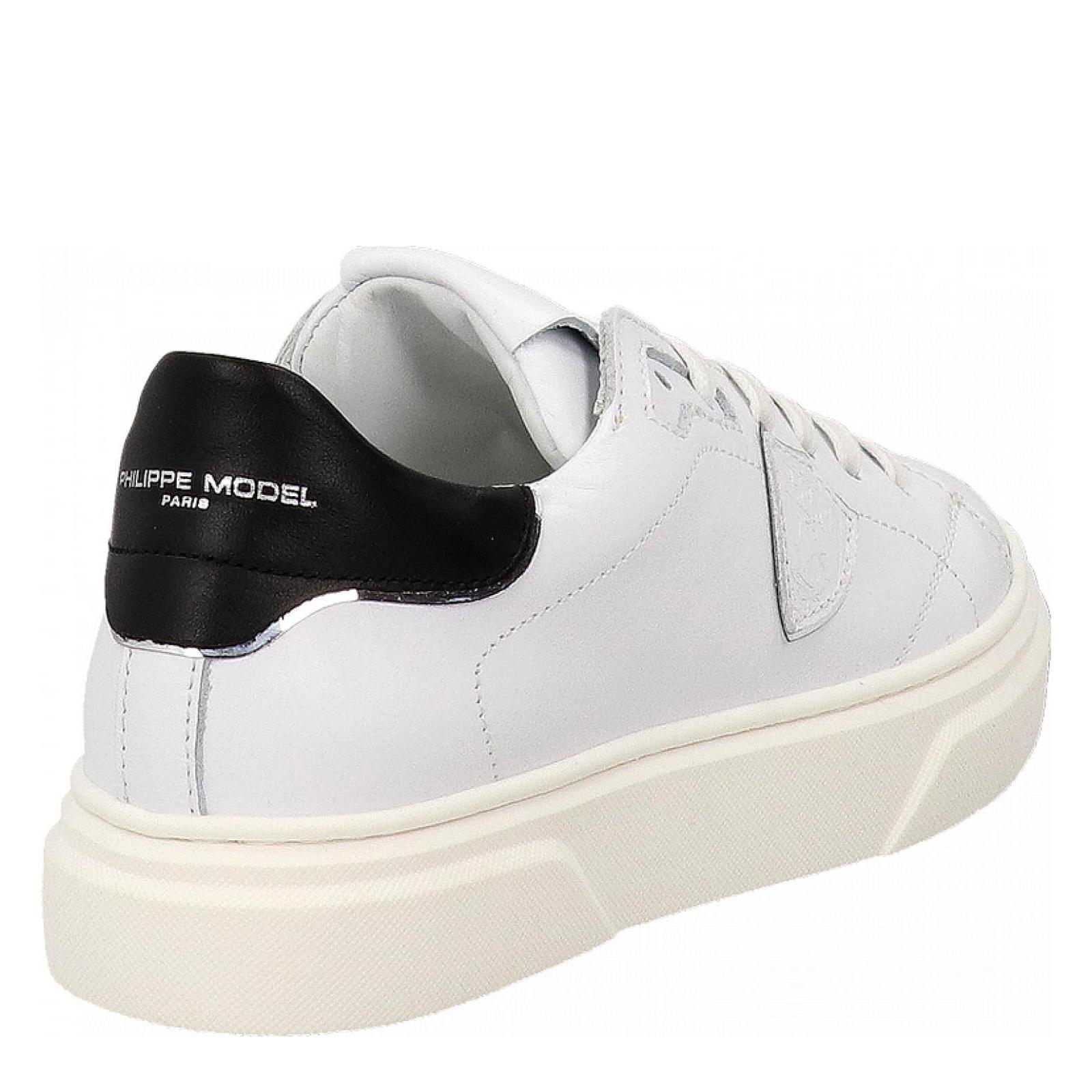 TEMPLE LEATHER white-black-silver