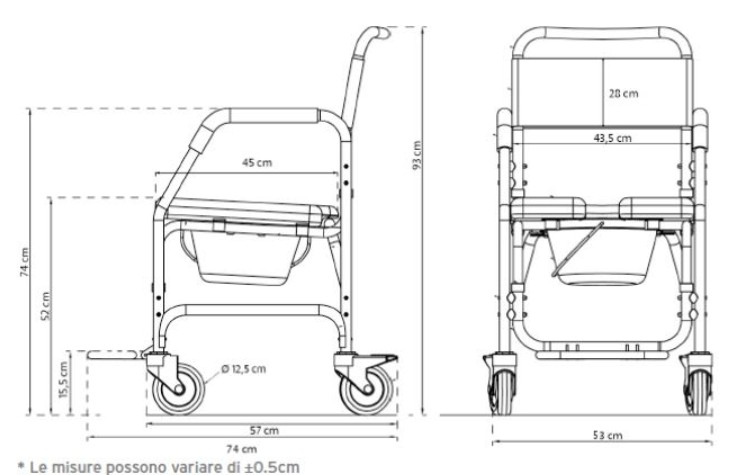 SEDIA DOCCIA WC RS939