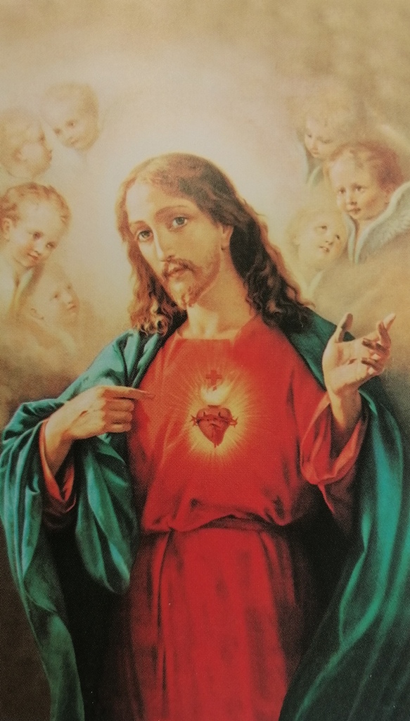Santino Sacro Cuore di Gesù cm 7x12 (80 pezzi)