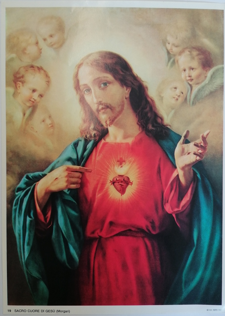 Santino Sacro Cuore di Gesù cm 19X26 (10 pezzi)