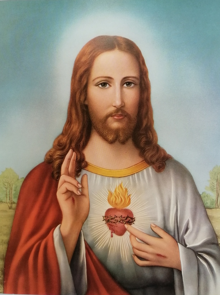 Santino Sacro Cuore di Gesù cm 20x25 (10 pezzi)