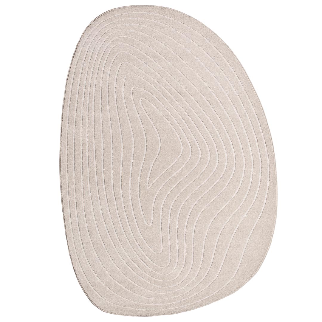 Tappeto CORTINA STONE IVORY: Eleganza Organica per Camere da Letto e Salotti Moderni