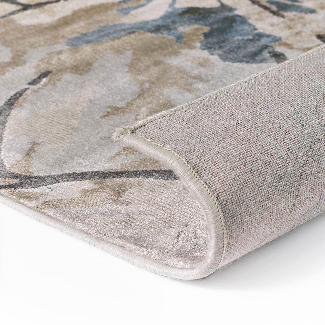 Teppich SIBILLA 985017/6191: Florales Design trifft auf edle Viskosequalität