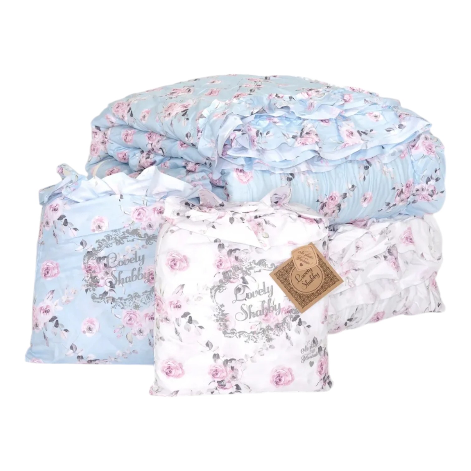 Trapuntino una piazza Bloom - azzurro, bianco