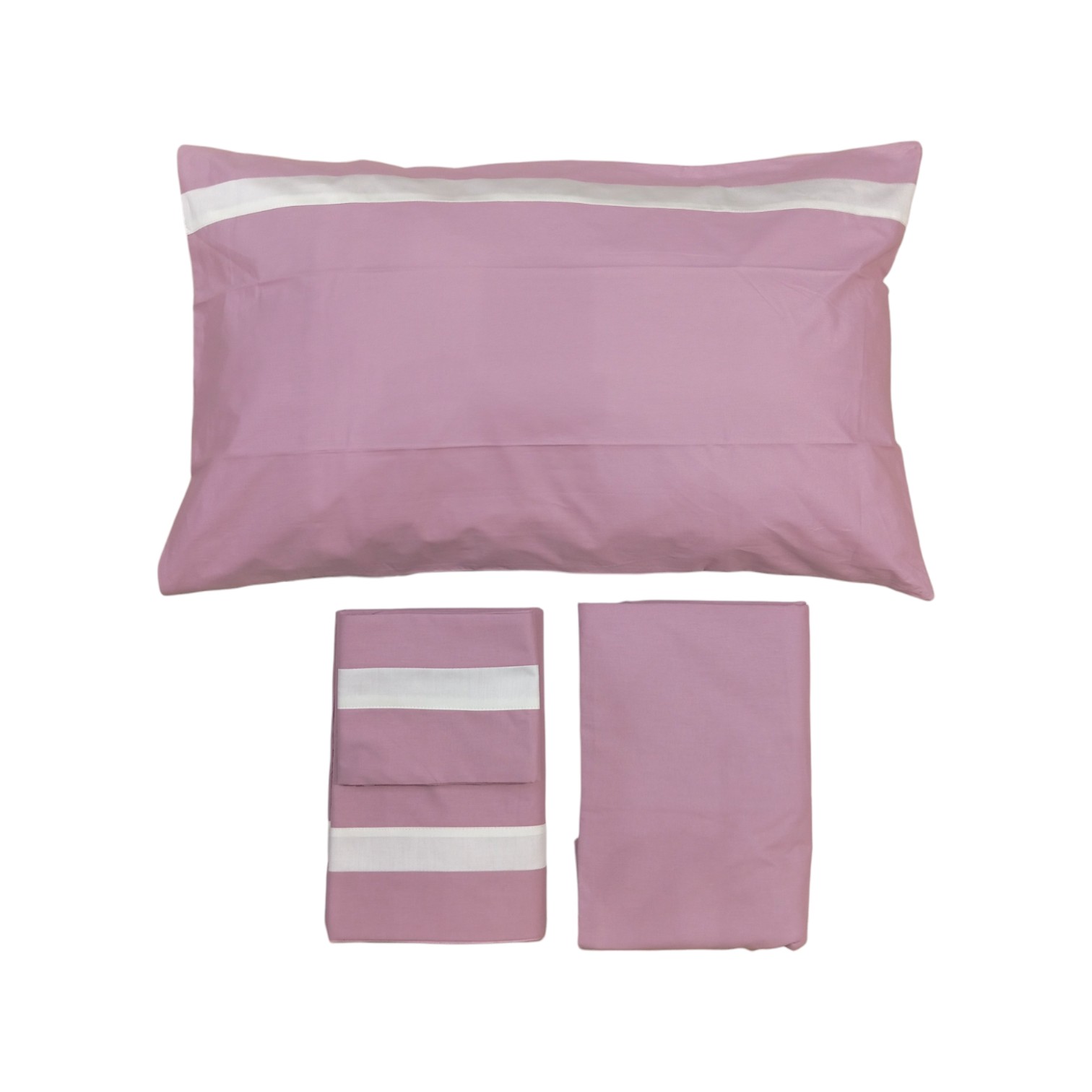 Completo letto matrimoniale Stefy - rosa malva