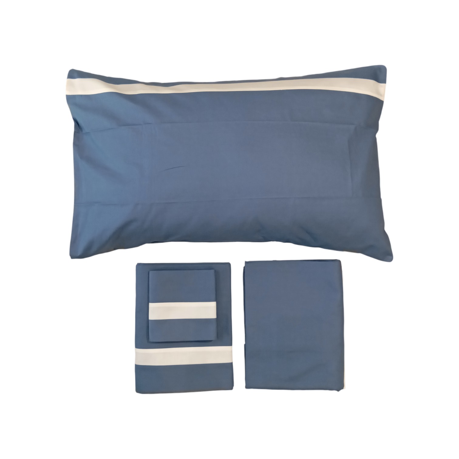 Completo letto francese Stefy in puro cotone - aviazione