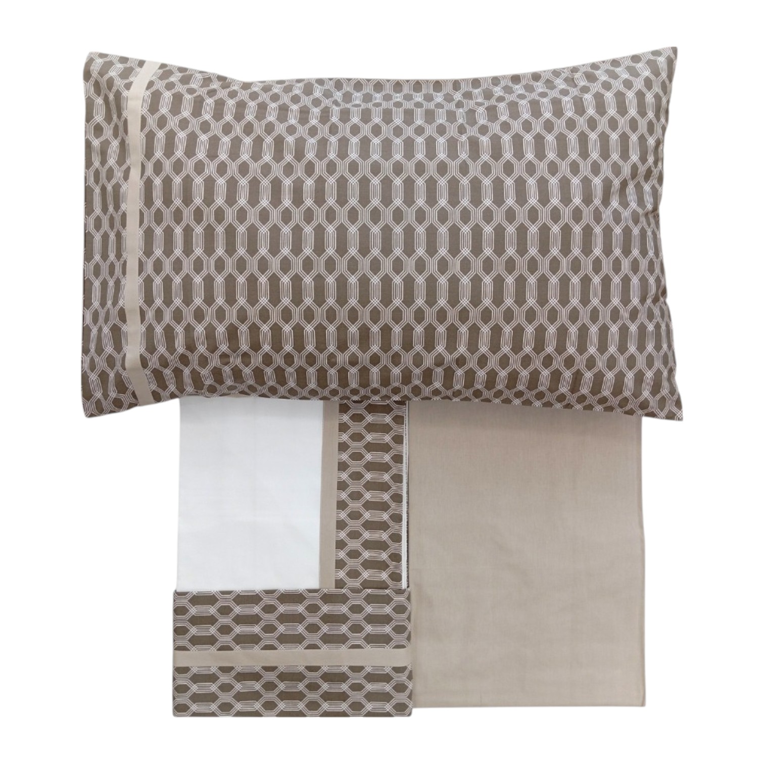 Completo letto matrimoniale Loop - tortora