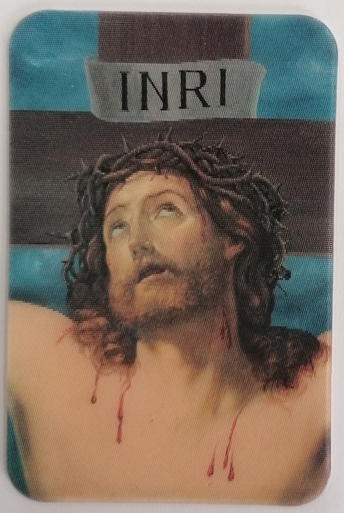 Santino Plastificato Crocefisso cm 8x5 (40 pezzi)