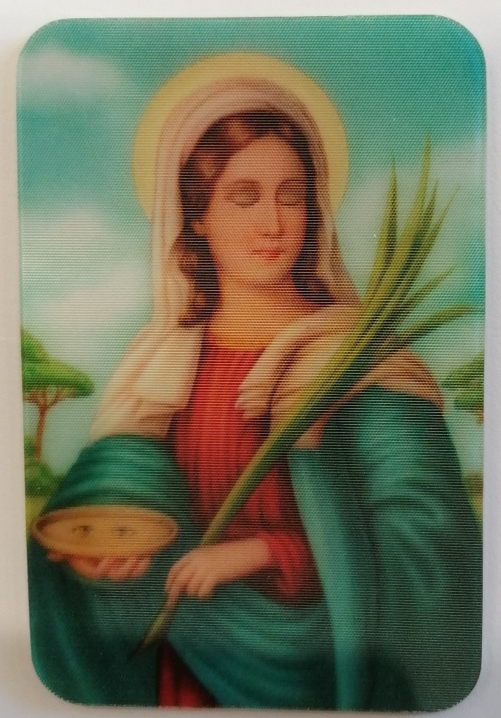 Santino Plastificato Santa Lucia cm 8x5 (25 pezzi)
