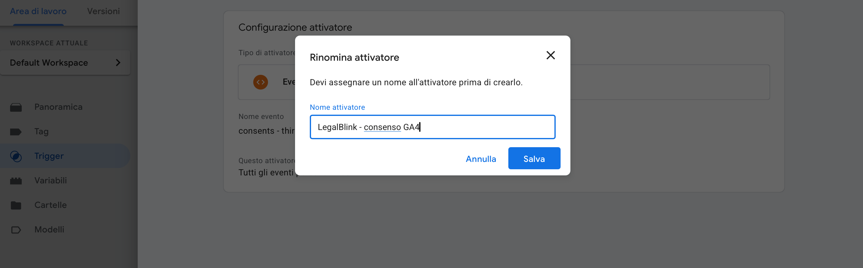 nome attivatore