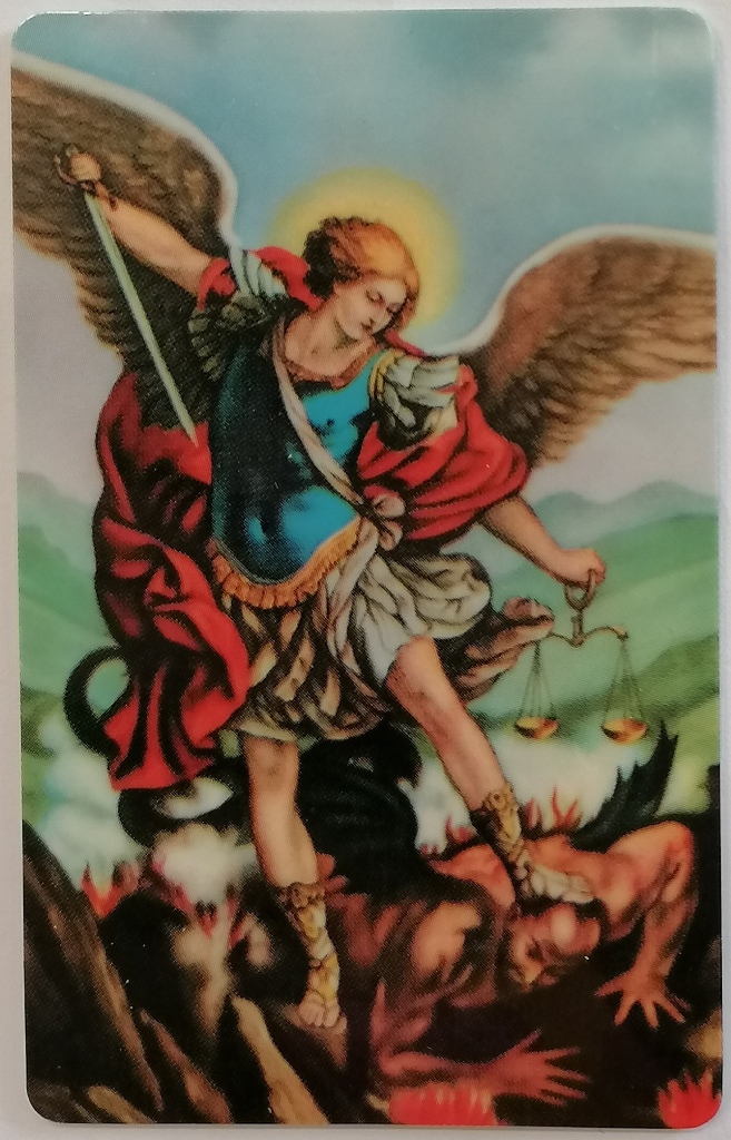 Santino San Michele Arcangelo cm 8,5x5,5 (25 pezzi)