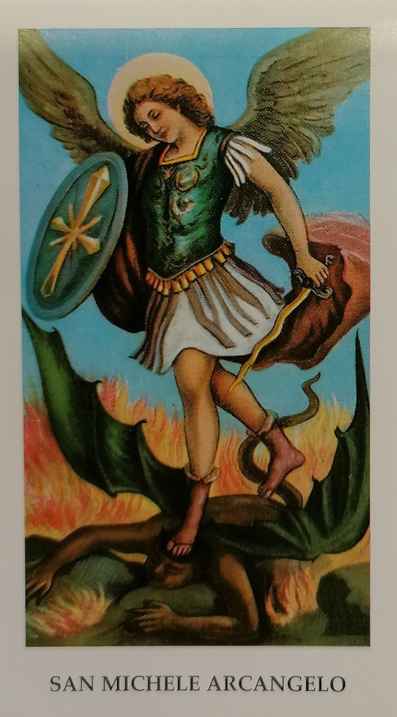 Santino San Michele Arcangelo cm 10,5x6 (30-100 pezzi)