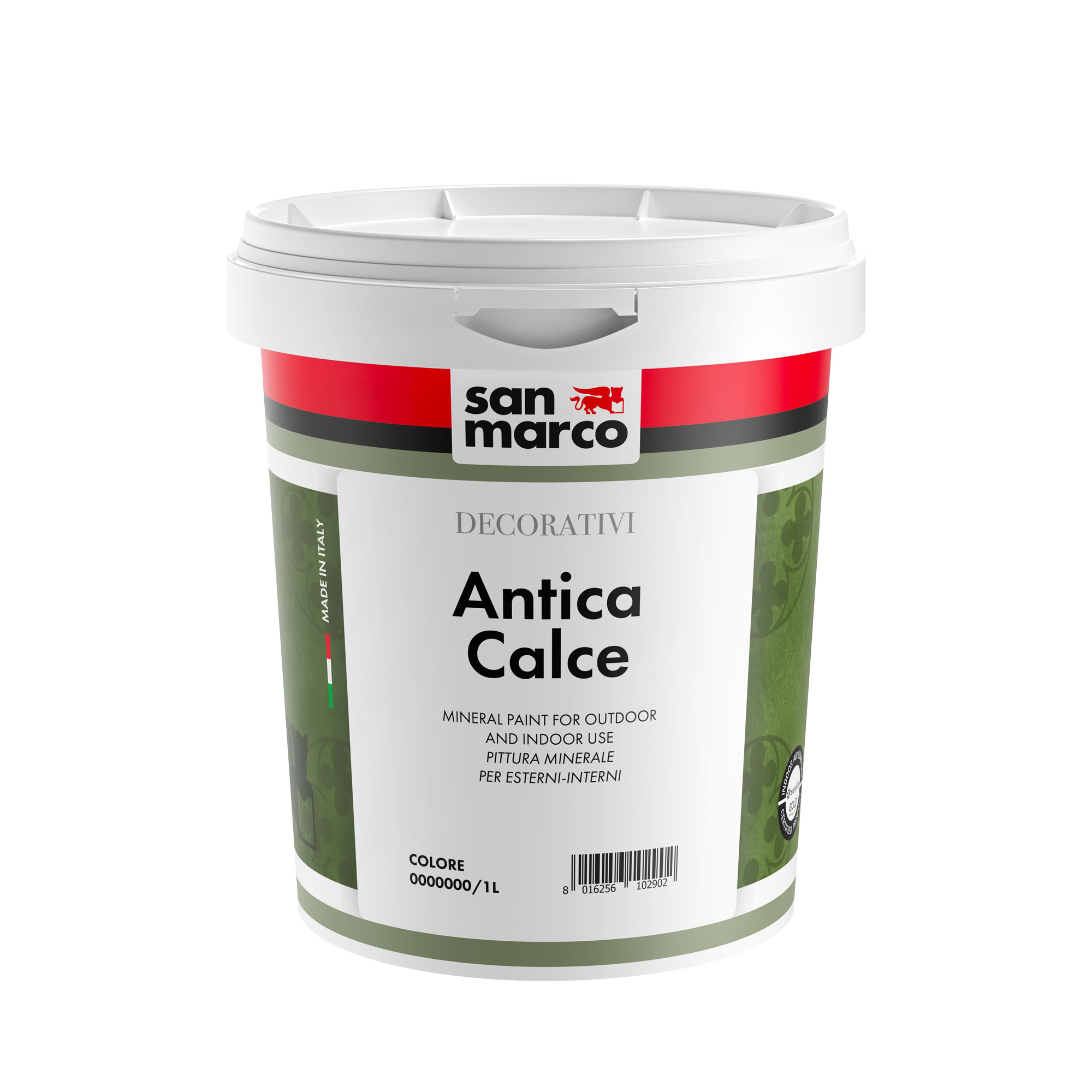 Image of ANTICA CALCE Pittura alla calce antistatica, a zero emissioni di cov, riproduce l'effetto opaco tipico della calce naturale. | San Marco cod014