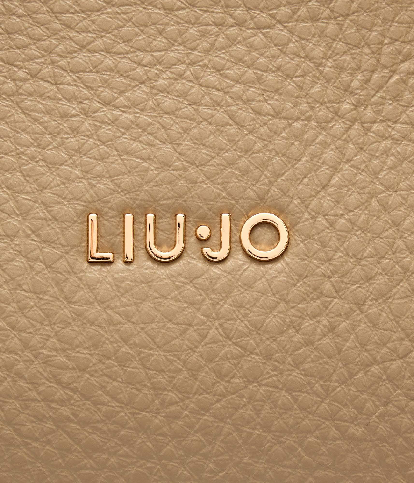Portafoglio LIU JO Caliwen ECS Zip Around - Grigio Taupe, 19x10cm Con 12 Scomparti Carte