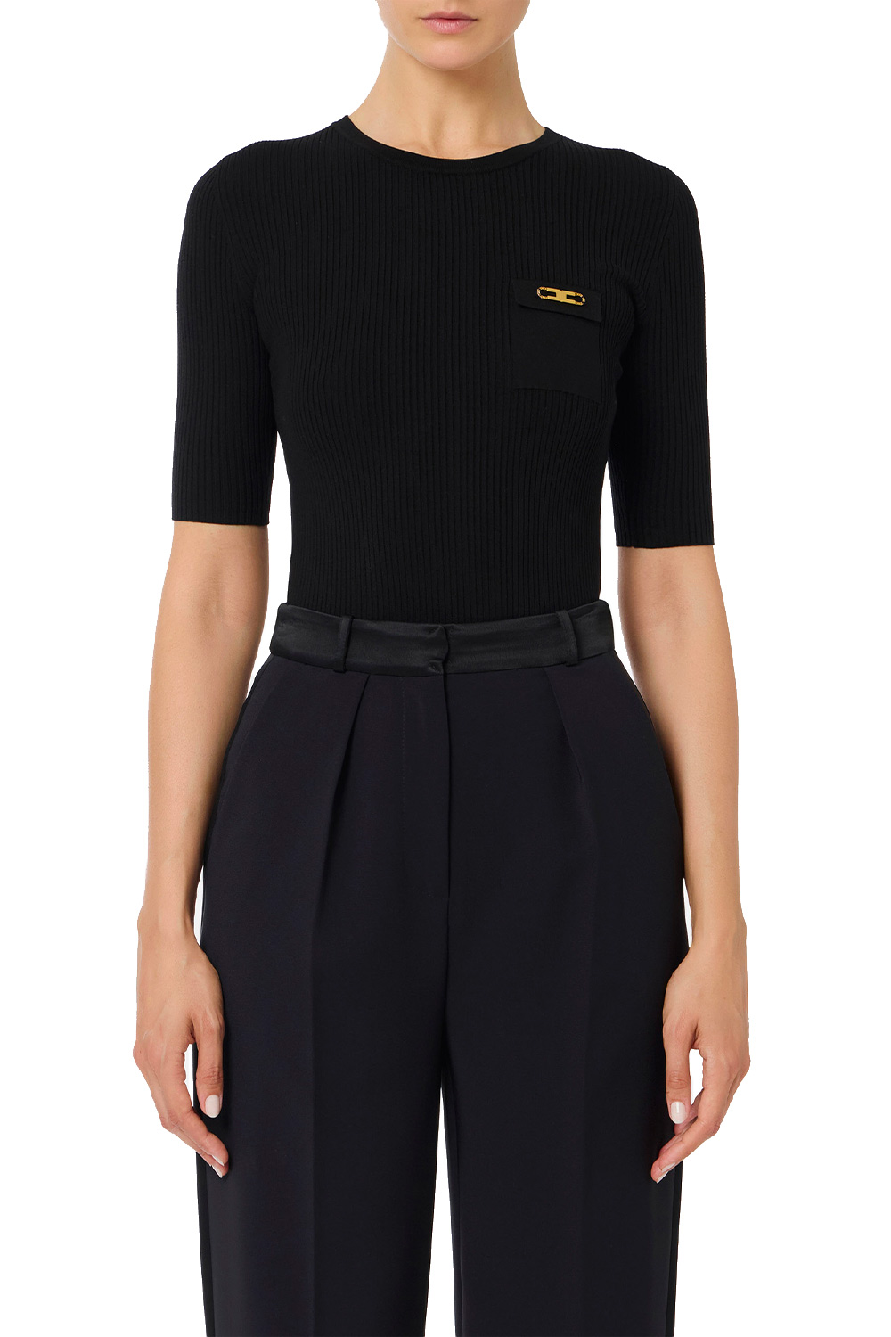 Maglia a Costine con Taschino