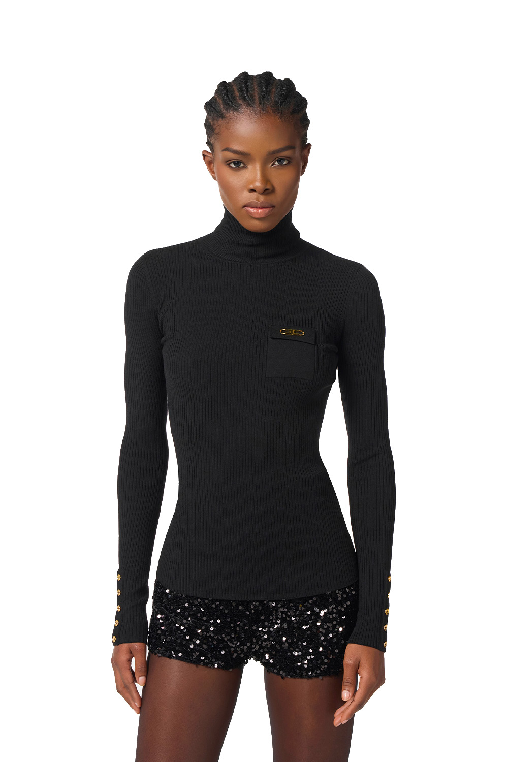 Maglia a Costine con Taschino