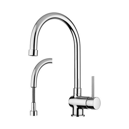 Image of MISCELATORE LAVELLO CON DOCCIA ESTRAIBILE STICK- Cromo- PAFFO- pezzi 1