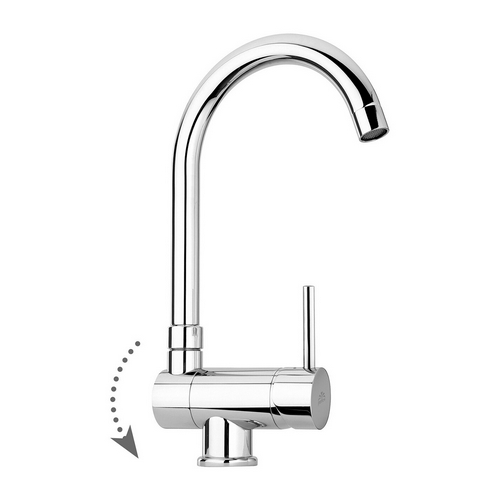 Image of MISCELATORE LAVELLO MONOFORO CON CANNA RECLINABILE STICK- Cromo- PAFFO- pezzi 1