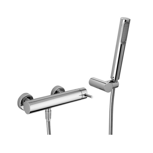 Image of MISCELATORE DOCCIA ESTERNO CON SUPPORTO SNODATO STICK- Cromo- PAFFO- pezzi 1