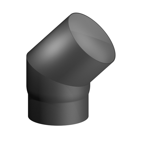 Image of CURVA ACCIAIO AL CARBONIO SMALTATO 45Â° MF PER STUFE A LEGNA- Diam. 180- DK- pezzi 1