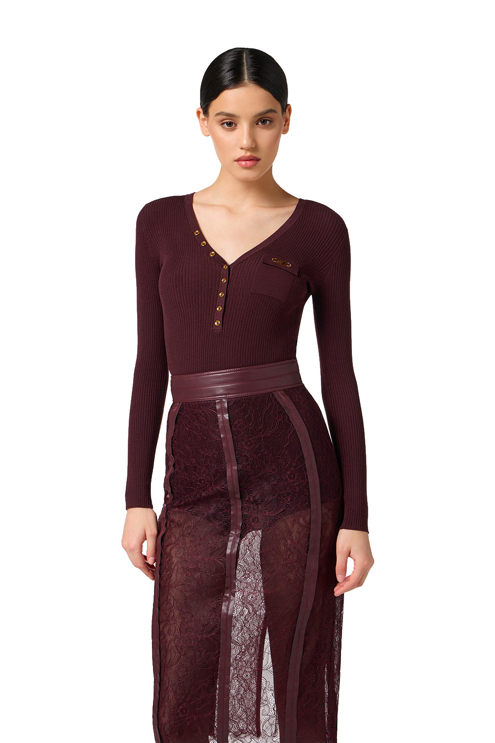 Maglia a Costine con Taschino