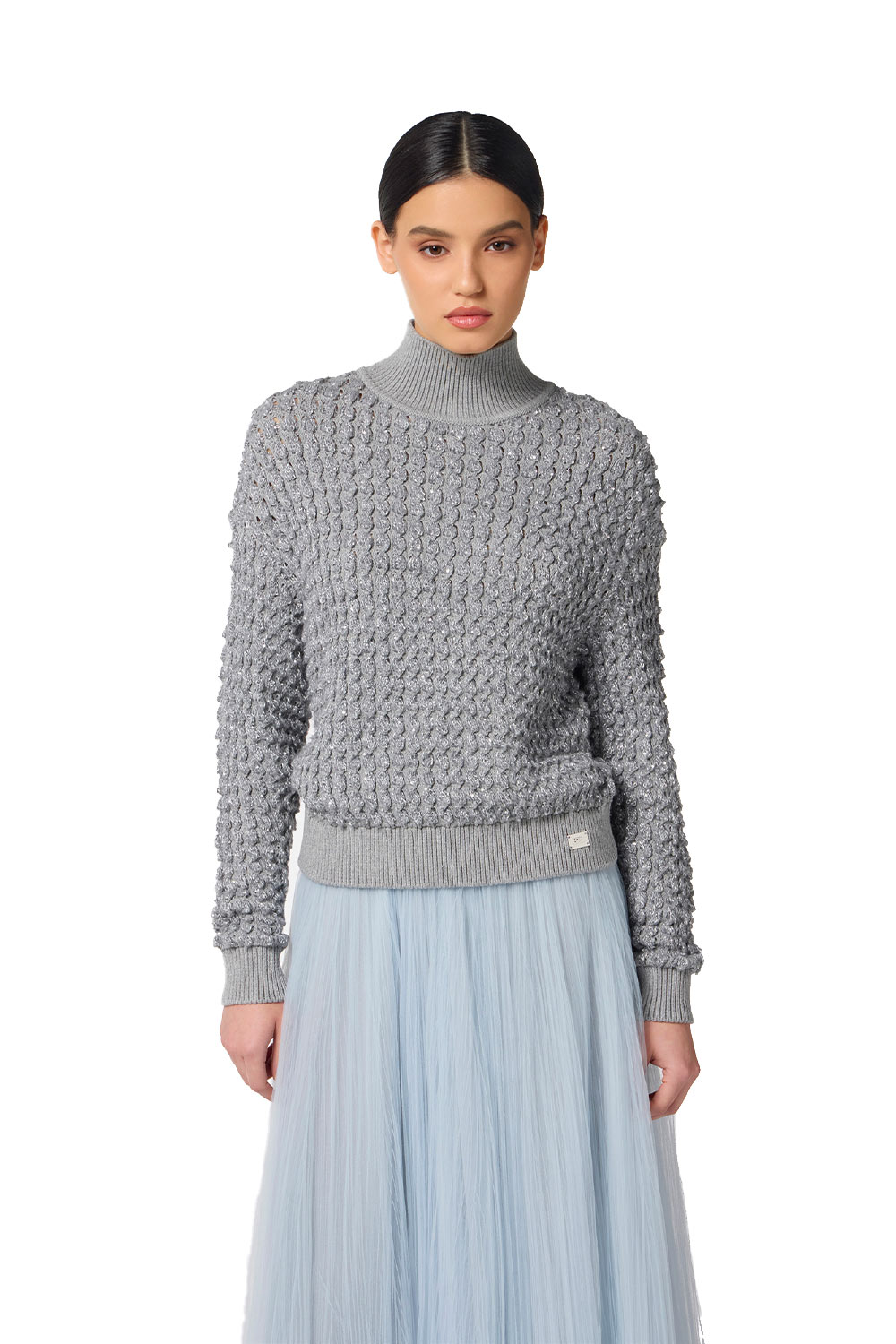 Maglia in Bouclé con Paillettes