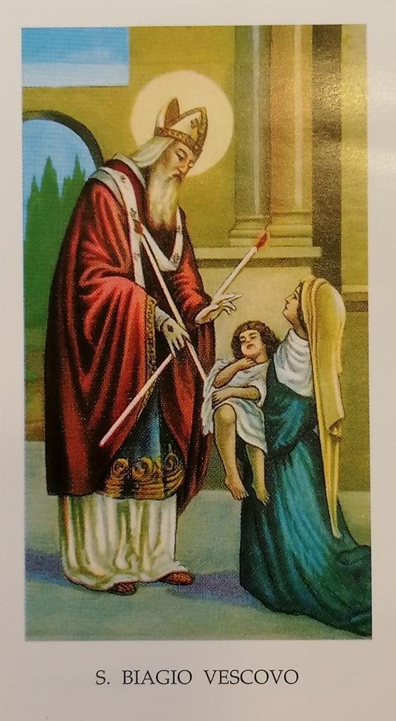 Santino San Biagio Vescovo cm 10x6 (20-50-100 pezzi)