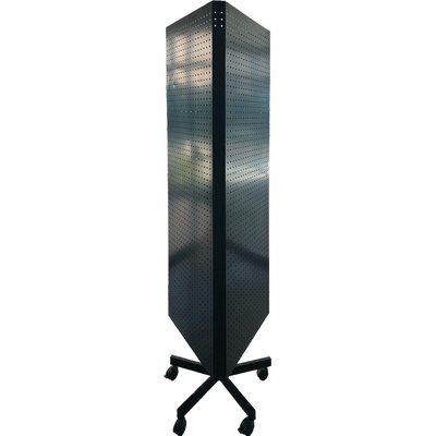 Image of ESPOSITORE TRIFACCIALE PANNELLO FORATO - NERO CM 149X49X175- 1 pezzi