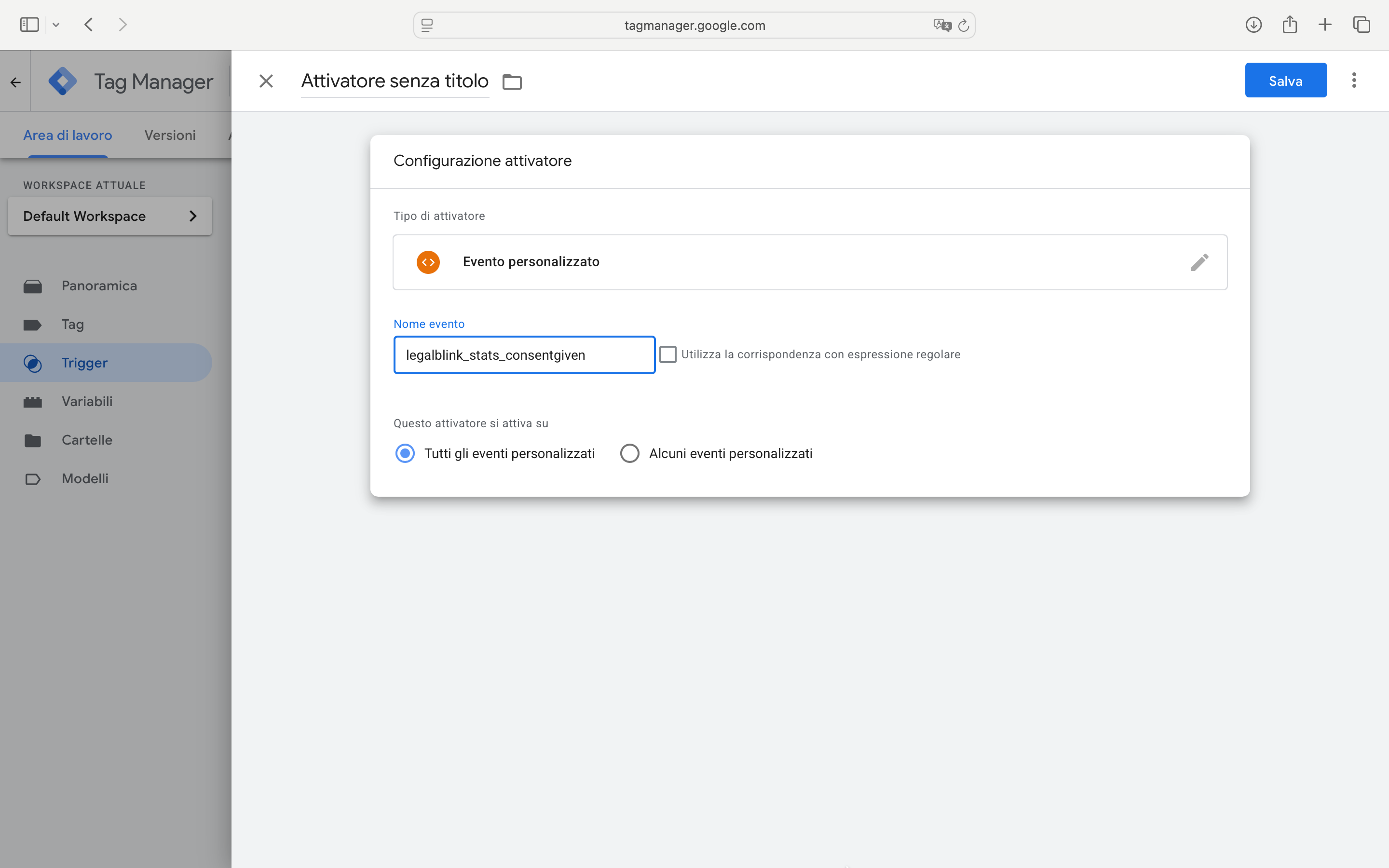 nove evento tag manager